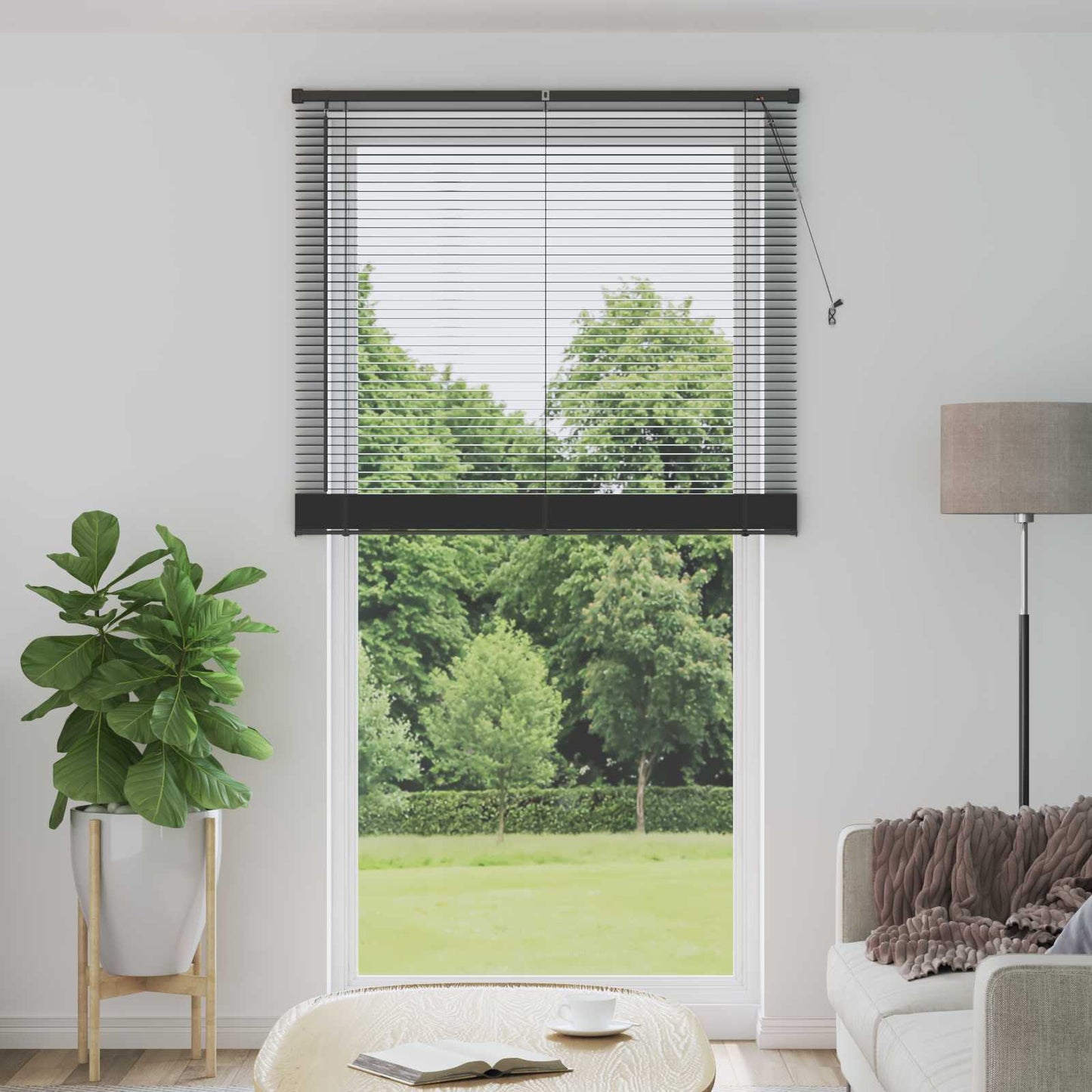 JUNG Vida Venetianer Jalousie Verstellbar Silber Grau 213 x 110 cm PVC