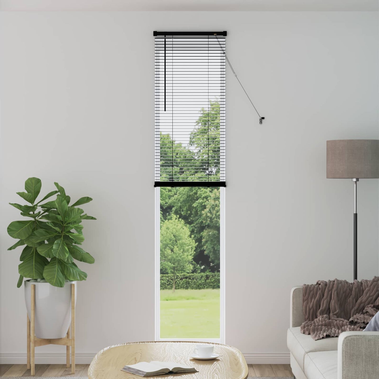 JUNG Vida Venetianer Jalousie Verstellbar Schwarz 213 x 50 cm PVC
