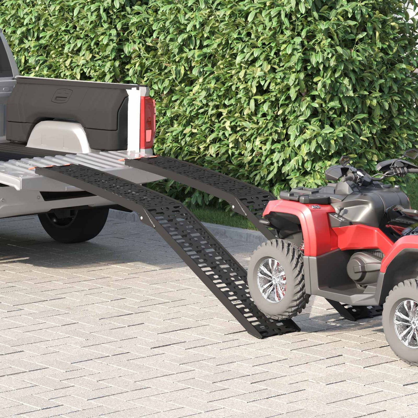 JUNG Vida Motorradrampe 680 kg 2 pcs Schwarz 222 x 28 x 5 cm Aluminium