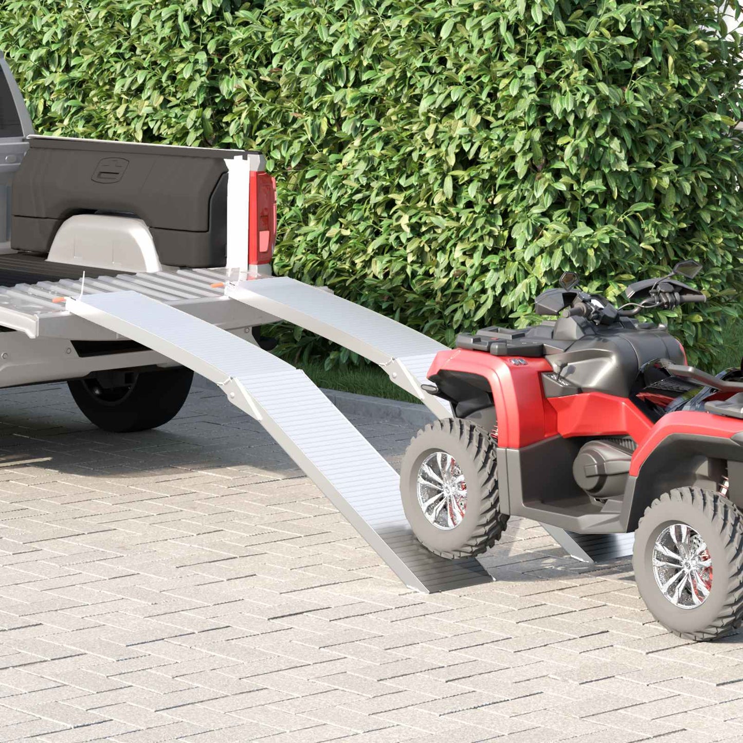 JUNG Vida Motorradrampe 680 kg 2 pcs Silber 205 x 28 x 5 cm Aluminium