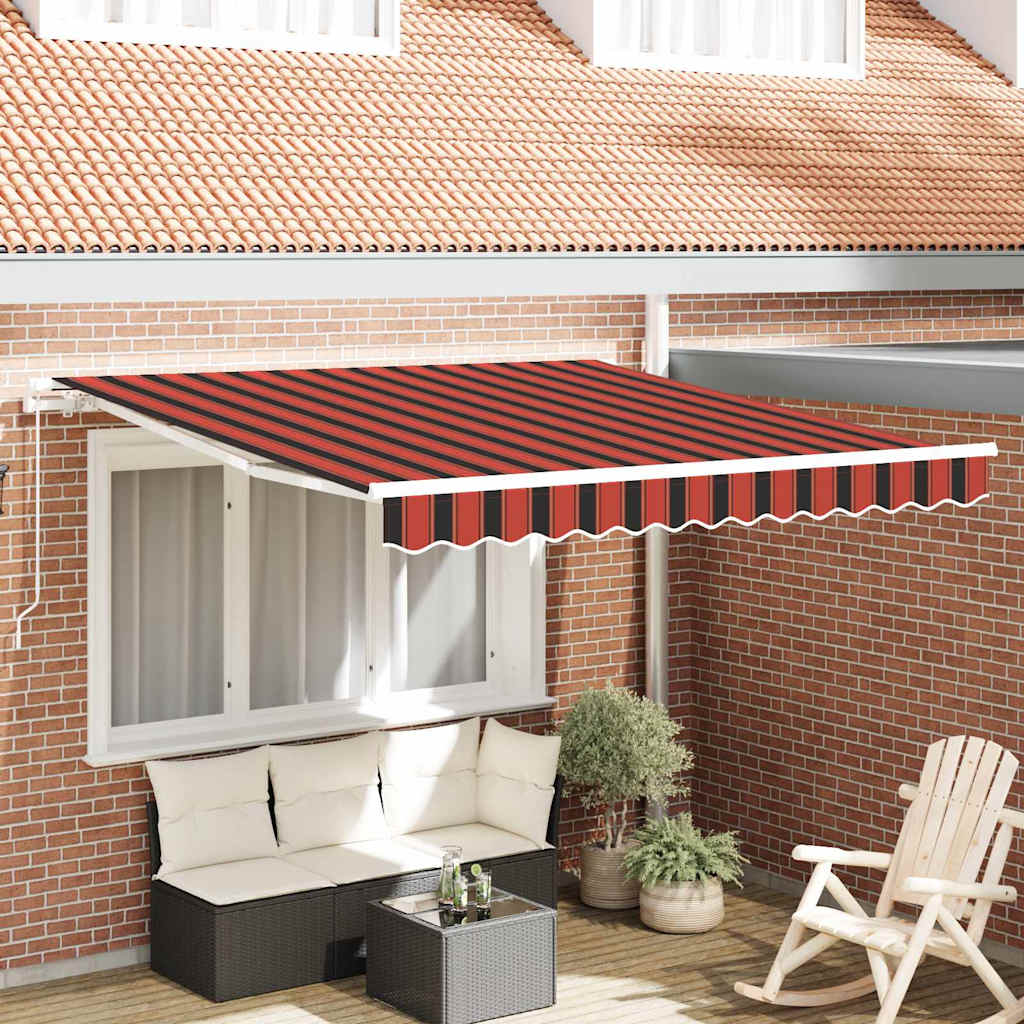JUNG Vida Einziehbare Markise Orange und Braun 350 x 250 cm