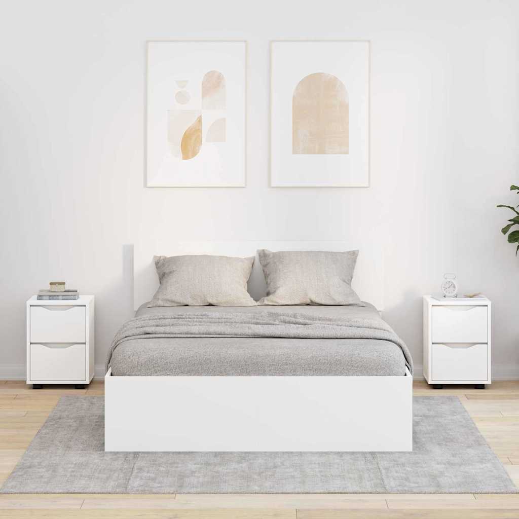 JUNG Vida Nachttische 2 pcs Weiß 30,5 x 30 x 43 cm Holzwerkstoff