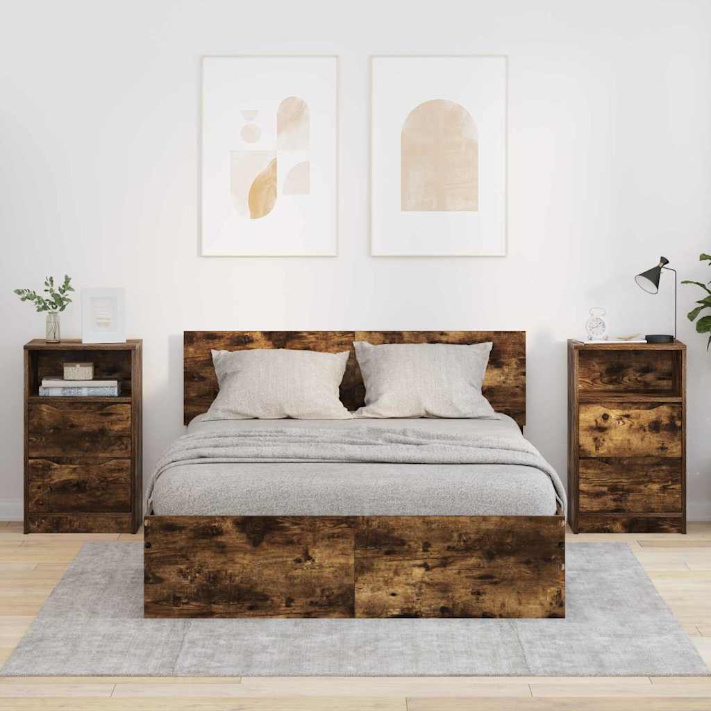 JUNG Vida Nachttische 2 pcs Geräucherte Eiche 40 x 30 x 467 cm