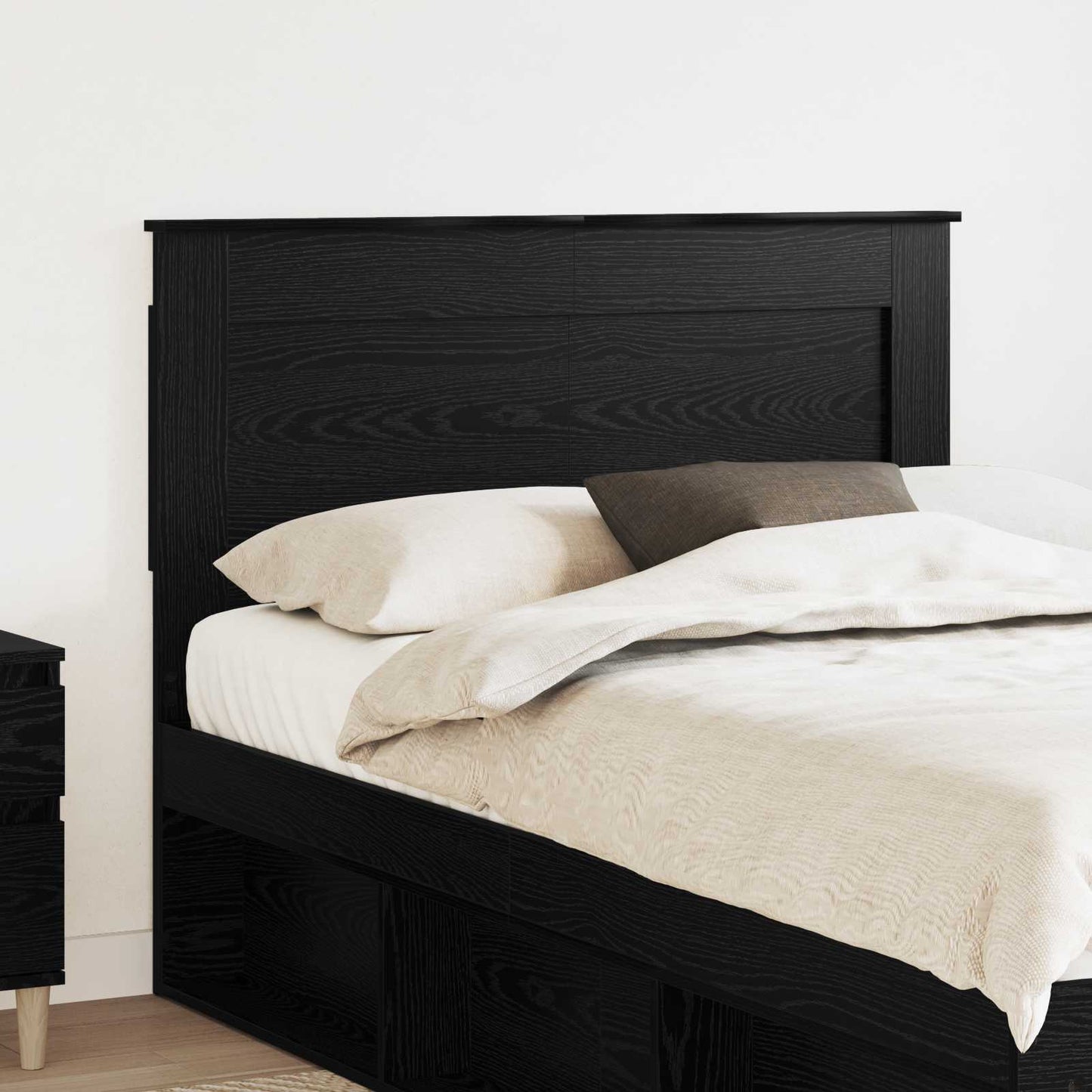 JUNG Vida Kopfteil mit Kopfteil Schwarz Eichen-Optik 135 cm Holzwerkstoff