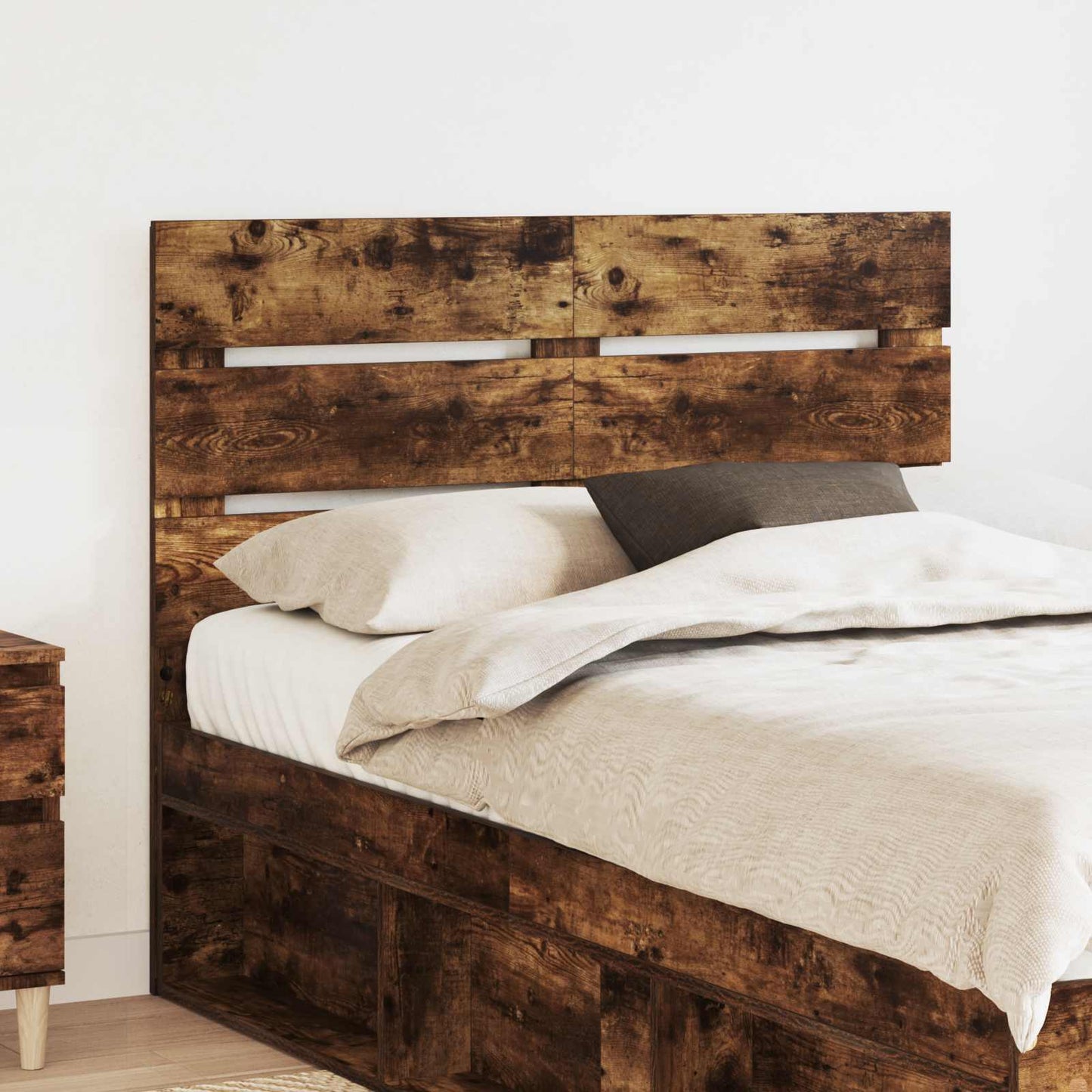 JUNG Vida Kopfteil mit Kopfteil Geräucherte Eiche 135 cm Holzwerkstoff
