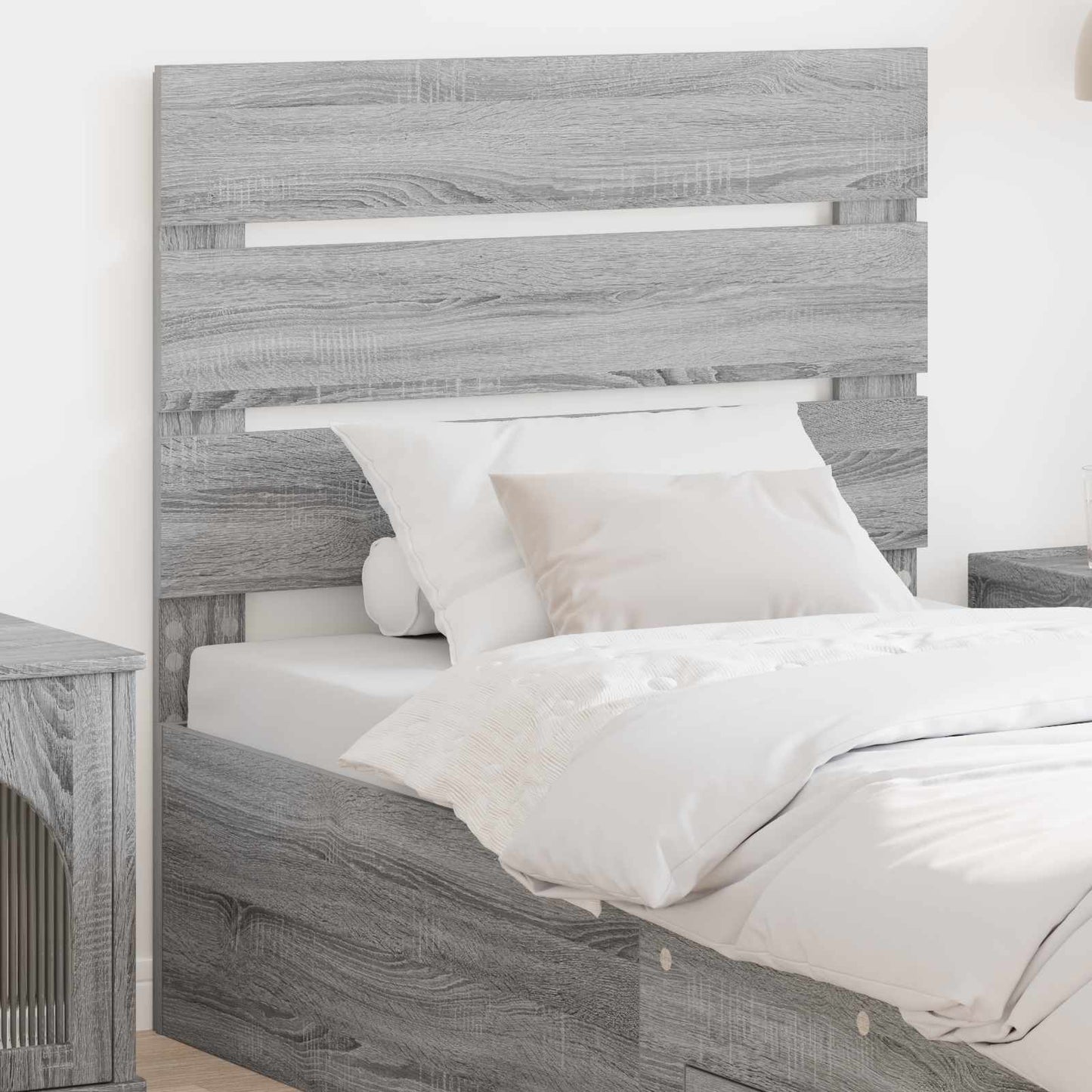 JUNG Vida Kopfteil mit Kopfteil Graues Sonoma 80 cm Holzwerkstoff