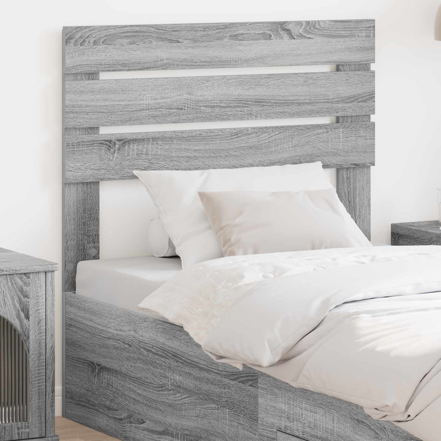 JUNG Vida Kopfteil mit Kopfteil Graues Sonoma 90 cm Holzwerkstoff
