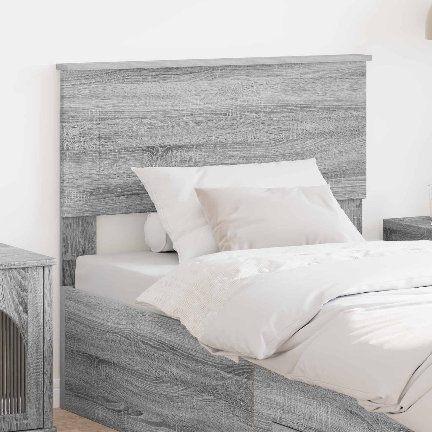 JUNG Vida Kopfteil mit Kopfteil Graues Sonoma 80 cm Holzwerkstoff