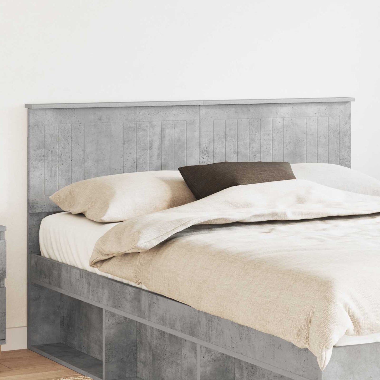JUNG Vida Kopfteil mit Kopfteil Beton Grau 140 cm Holzwerkstoff