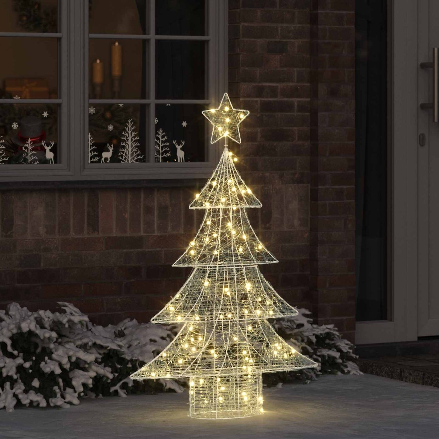 JUNG Vida Weihnachtsbaum mit 100 LEDs Warmweiß 120 cm Acryl