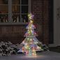 JUNG Vida Weihnachtsbaum mit 100 LEDs Mehrfarbig 120 cm Acryl