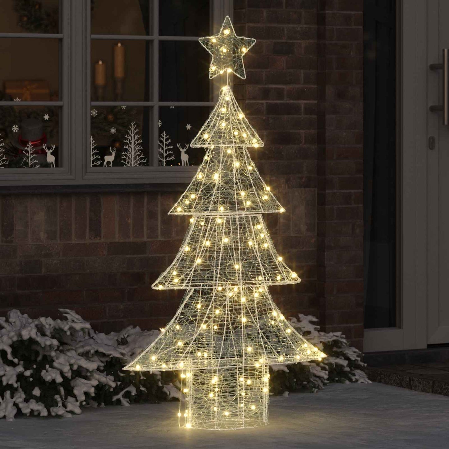 JUNG Vida Weihnachtsbaum mit 160 LEDs Warmweiß 150 cm Acryl