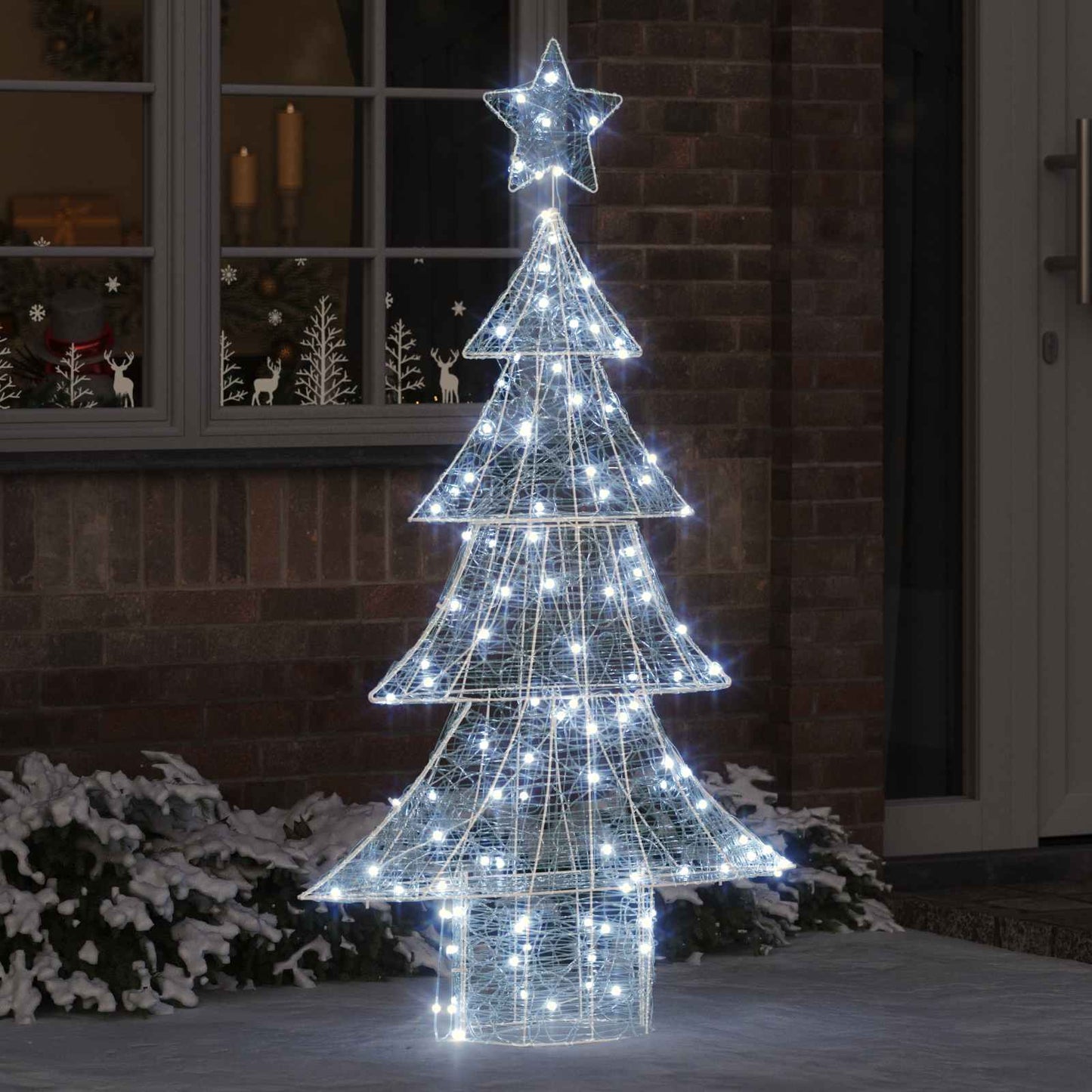 JUNG Vida Weihnachtsbaum mit 160 LEDs Kaltweiß 150 cm Acryl