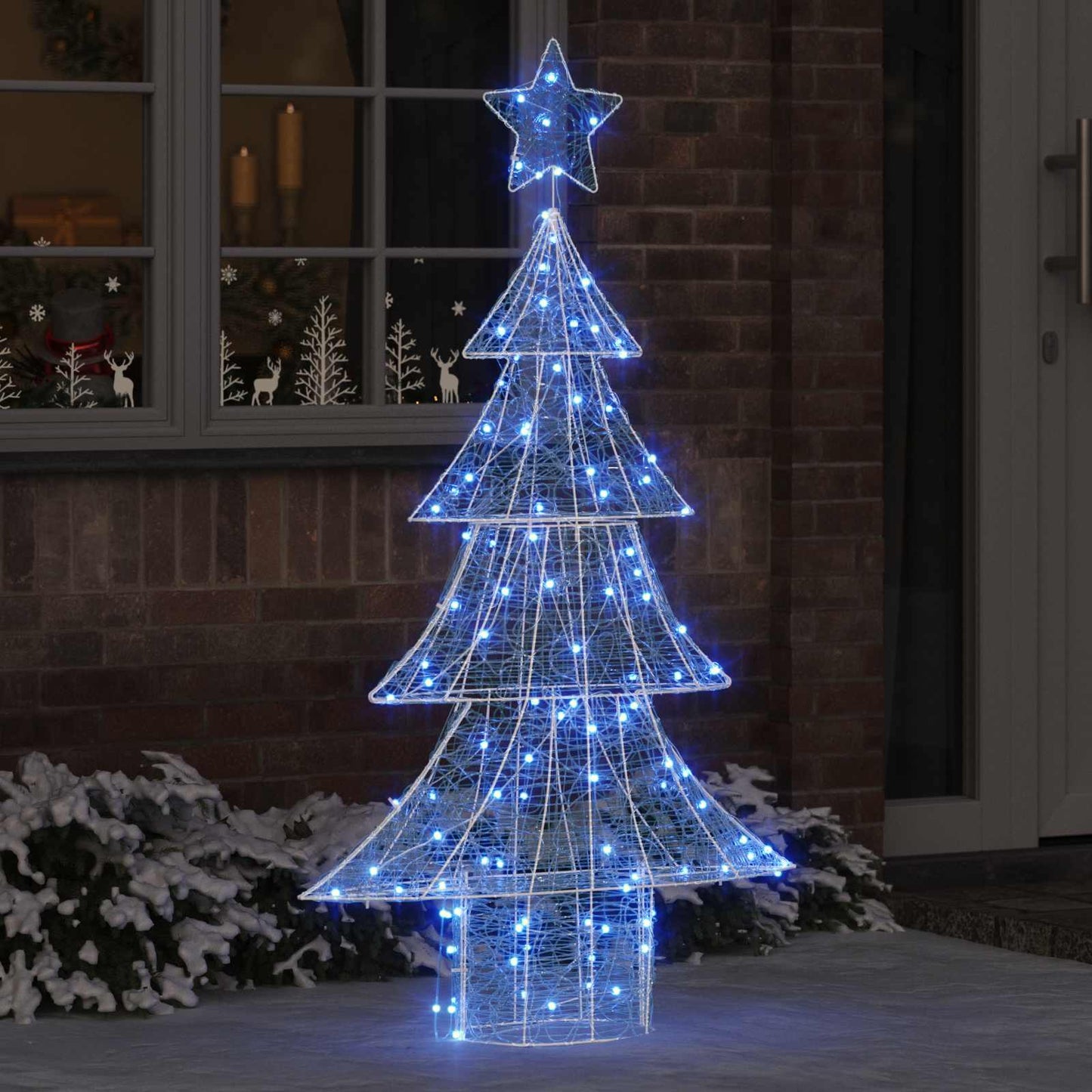 JUNG Vida Weihnachtsbaum mit 160 LEDs Blau 150 cm Acryl