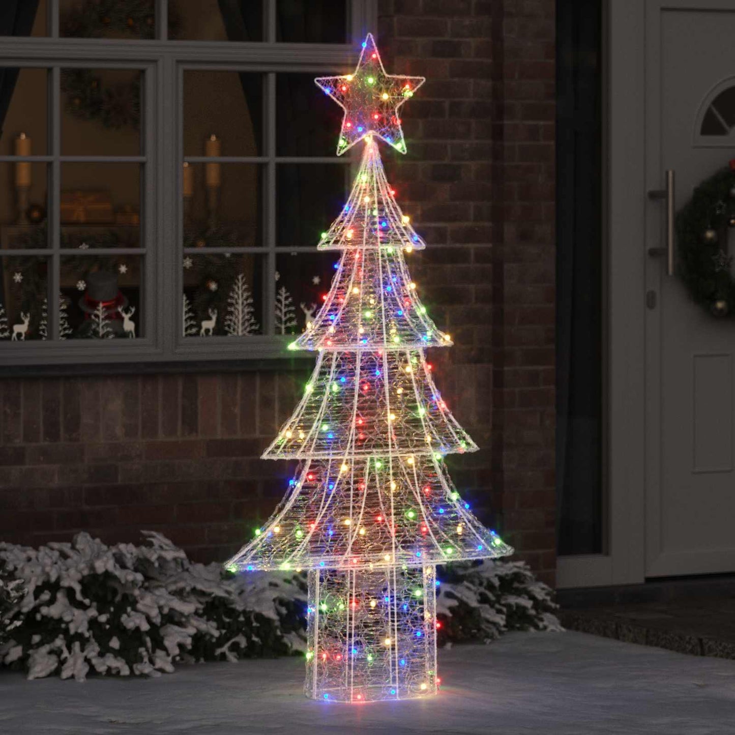 JUNG Vida Weihnachtsbaum mit 240 LEDs Mehrfarbig 180 cm Acryl