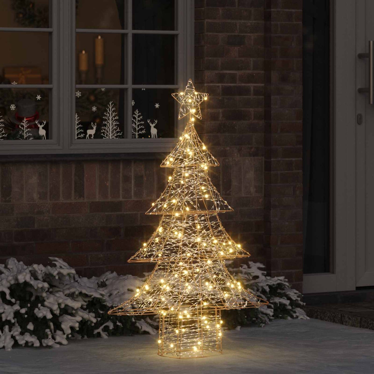 JUNG Vida Weihnachtsbaum mit 120 LEDs Warmweiß 120,5 cm PET
