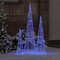 JUNG Vida Weihnachtsbaum mit 90 LEDs 3 pcs Blau 20 x 20 x 80 cm Acryl