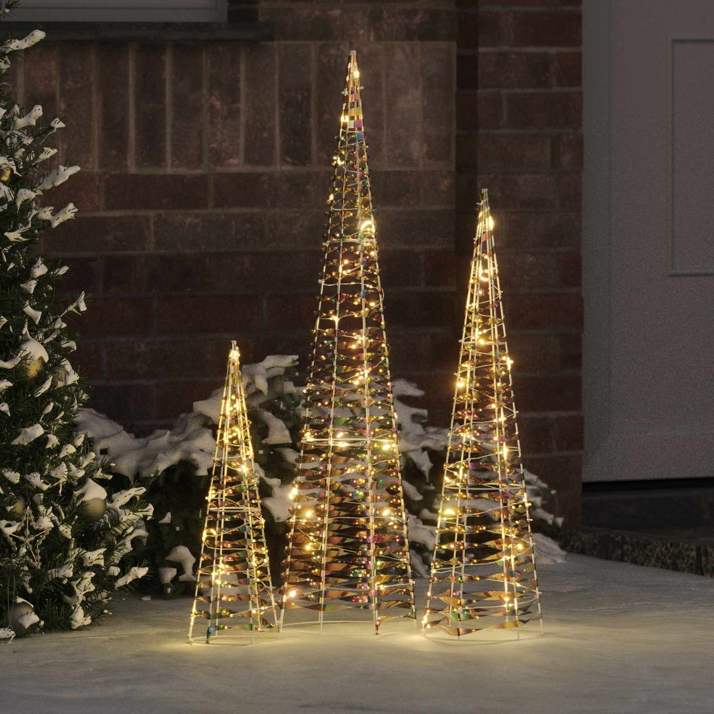 JUNG Vida Weihnachtsbaum mit 90 LEDs 3 pcs Warmweiß 20 x 20 x 80 cm PET