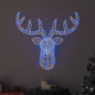 JUNG Vida Rentierkopf mit 140 LEDs Blau 68 x 36,5 x 62,5 cm Acryl