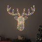 JUNG Vida Rentierkopf mit 140 LEDs Bunt 68 x 36,5 x 62,5 cm Acryl