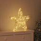 JUNG Vida 3D Stern mit 50 LEDs Warmweiß 55 x 52,5 x 9 cm Rattan