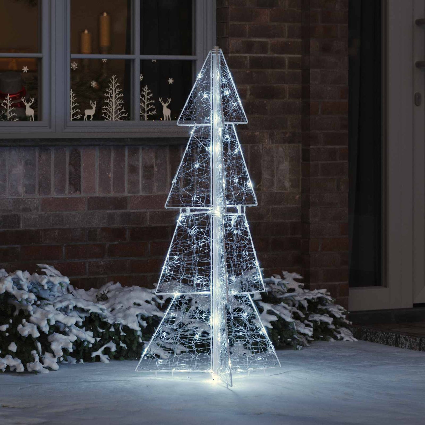 JUNG Vida Weihnachtsbaum mit 100 LEDs Kaltweiß 120 cm Acryl