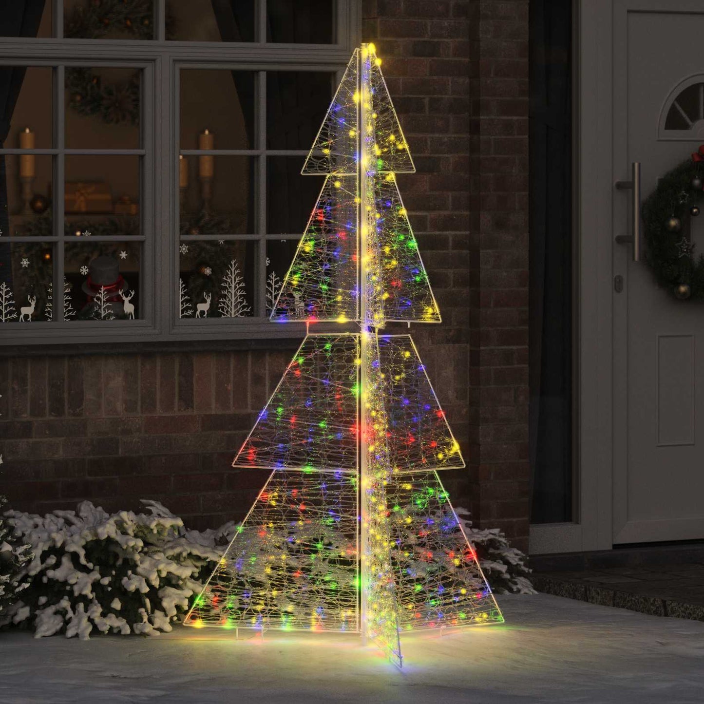 JUNG Vida Weihnachtsbaum mit 240 LEDs Mehrfarbig 180 cm Acryl