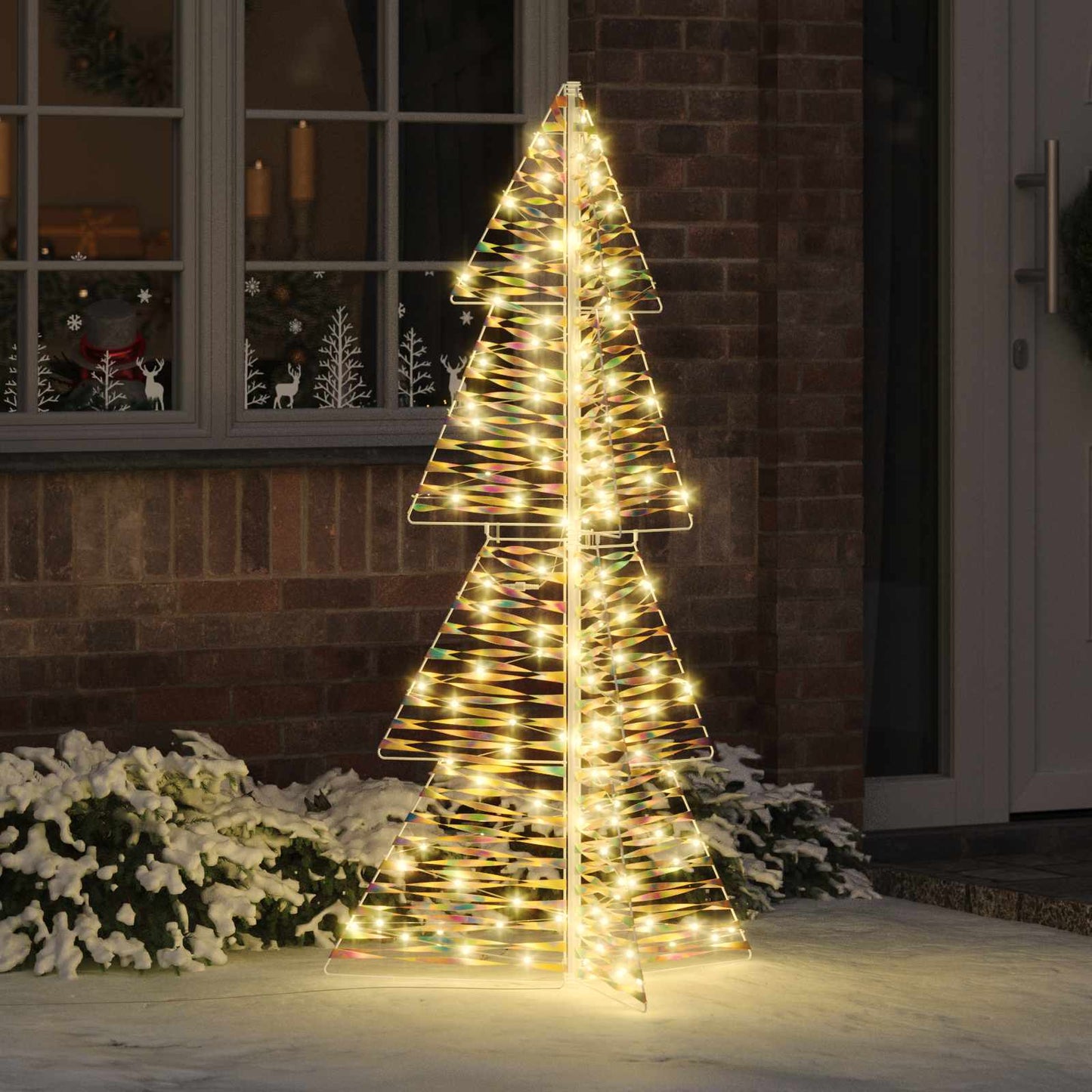 JUNG Vida Weihnachtsbaum mit 160 LEDs Warmes Weiß 150 cm PET