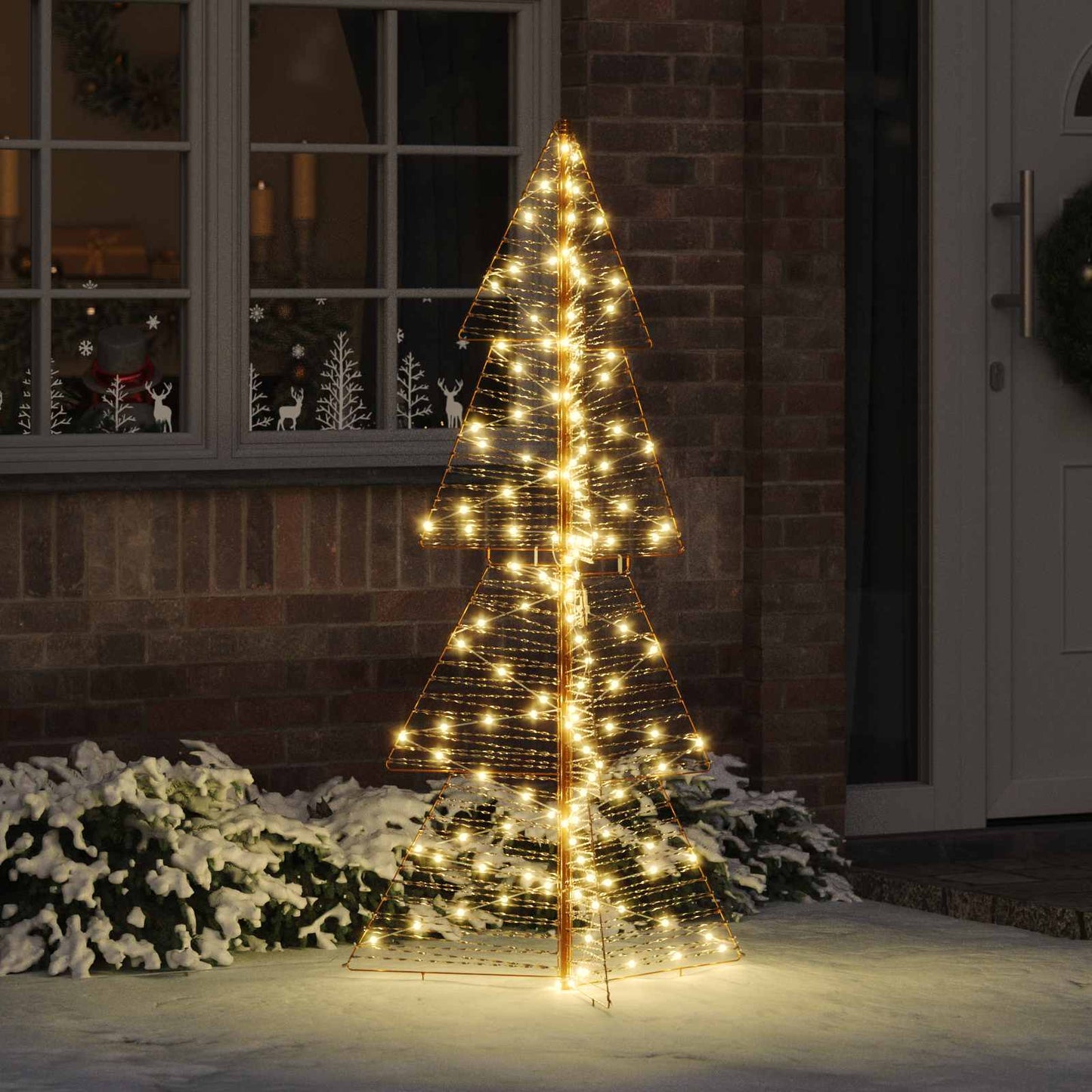 JUNG Vida Weihnachtsbaum mit 160 LEDs Warmes Weiß 150 cm PET