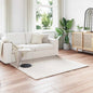 JUNG Vida Kunstfell Hasen Teppich Olite Creme 120 x 120 cm Polyester