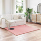 JUNG Vida Kunstfell Hasen Teppich Olite Rosa 160 x 160 cm Polyester