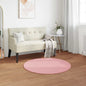 JUNG Vida Kunstfell Hasen Teppich Olite Rosa Ø 100 cm Polyester