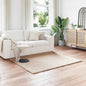 JUNG Vida Kunstfell Hasen Teppich Olite Taupe 120 x 120 cm Polyester