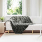 JUNG Vida Kunstfell Kaninchenfell Decke 4 pcs Dunkelgrau 130 x 150 cm