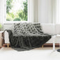 JUNG Vida Kunstfell Kaninchenfell Decke 4 pcs Dunkelgrau 220 x 240 cm