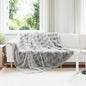 JUNG Vida Kunstfell Kaninchenfell Decke Grau 220 x 240 cm Polyester