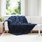 JUNG Vida Kunstfell Kaninchenfell Decke 4 pcs Marineblau 150 x 220 cm