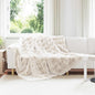 JUNG Vida Kunstfell Kaninchenfell Decke 4 pcs Weiß 240 x 270 cm Polyester