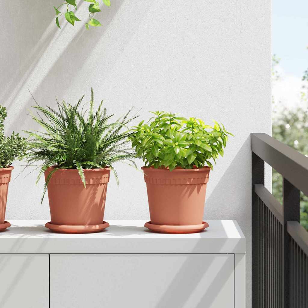 JUNG Vida Runder Blumentopf 6 pcs Ziegelrot Ø 17 x 14 cm Kunststoff