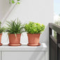 JUNG Vida Runder Blumentopf 24 pcs Ziegelrot Ø 15 x 12 cm Kunststoff