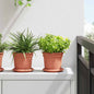 JUNG Vida Runde Blumenplatte 24 pcs Ziegelrot Ø 14 x 2 cm Kunststoff