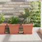 JUNG Vida Quadratischer Blumentopf 6 pcs Ziegelrot 28,5 x 28,5 x 22 cm