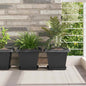 JUNG Vida Quadratischer Blumentopf 6 pcs Schwarz 28,5 x 28,5 x 22 cm