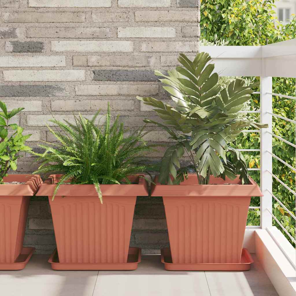 JUNG Vida Quadratischer Blumentopf 24 pcs Ziegelrot 43 x 43 x 33,5 cm