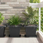JUNG Vida Quadratischer Blumentopf 24 pcs Schwarz 38 x 38 x 30 cm