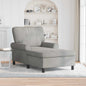 JUNG Vida Lounge-Liege mit Kissen Hellgrau 91 x 157 x 91 cm Samt