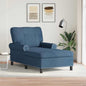 JUNG Vida Lounge-Liege mit Kissen Blau 91 x 157 x 91 cm Stoff