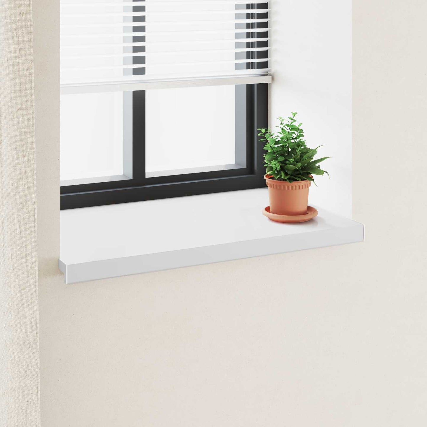 JUNG Vida Fensterbank Weiß 80 x 50 x 4,5 cm PVC