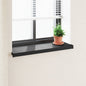 JUNG Vida Fensterbank Schwarz mit Holzmaserung 60 x 30 x 4,5 cm PVC