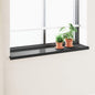 JUNG Vida Fensterbank Schwarz mit Holzmaserung 140 x 35 x 4,5 cm PVC